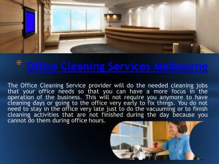 Office Cleaning In Melbourne