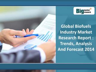 Global Biofuels Industry Market Research Report : Trends, Si