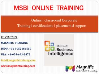 online msbi training classes