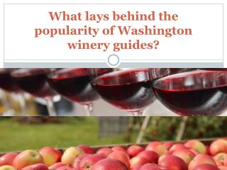 What lays behind the popularity of Washington winery guides
