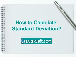 How to Calculate Standard Deviation - Easycalculation