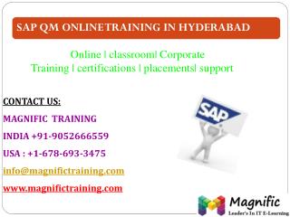 sap qm online classes