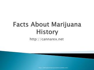 Facts about Marijuana History