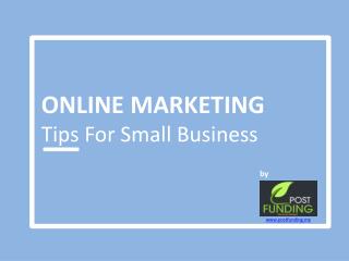 Online Marketing Tips For Small Business