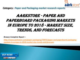Aarkstore - Paper and Paperboard Packaging Markets in Europe