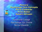 Memory Psychology Core Concepts Philip Zimbardo Anne Weber Robert Johnson