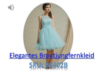 Schönes Knielanges blaues Brautjungfernkleider aus Tüll
