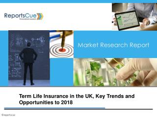 Term Life Insurance in the UK, Key Trends and Opportunities,
