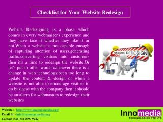 Checklist for Your Website Redesign