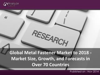 Forecast of Metal Fastener Market to 2018
