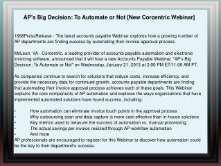 AP's Big Decision: To Automate or Not