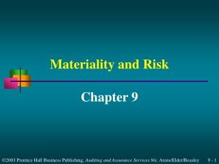 Materiality and Risk