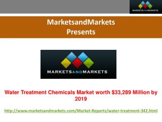 Water Treatment Chemicals Market worth $33,289 Million by 2019