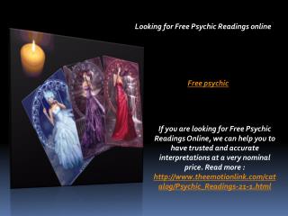 Looking for Free Psychic Readings online