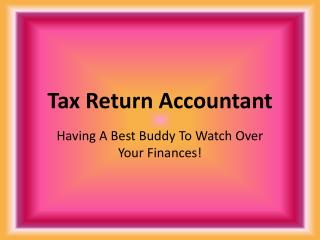 Tax Return Accountant: Having A Best Buddy To Watch Over You