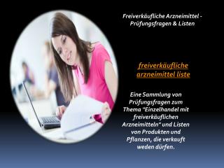 Freiverkäufliche Arzneimittel Liste