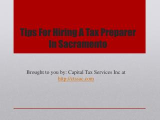 Tips For Hiring A Tax Preparer In Sacramento