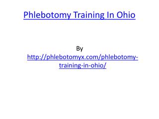 Phlebotomy Training In Ohio