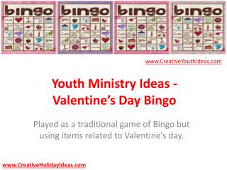 Youth Ministry Ideas - Valentine’s Day Bingo