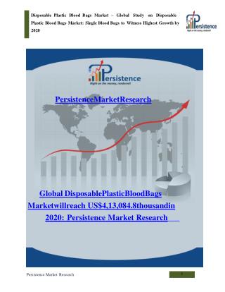 Global Disposable Plastic Blood Bags Market