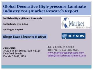 Global Decorative High-pressure Laminate Industry 2014 Marke