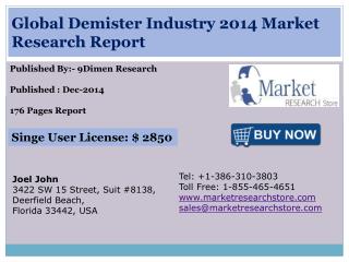 Global Demister Industry 2014 Market Research Report