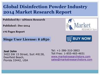 Global Disinfection Powder Industry 2014 Market Research Rep