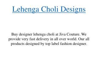 Lehenga Choli Designs