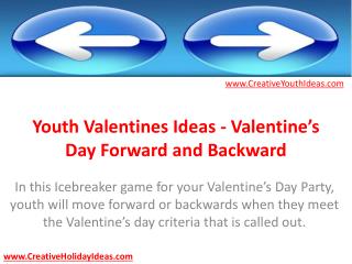 Youth Valentines Ideas - Valentine’s Day Forward and Backwar