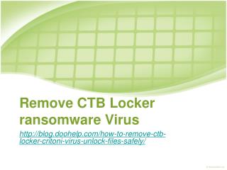 Unlock files from CTB Locker virus