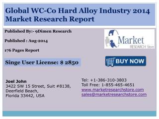 Global WC-Co Hard Alloy Industry 2014 Market Research Report