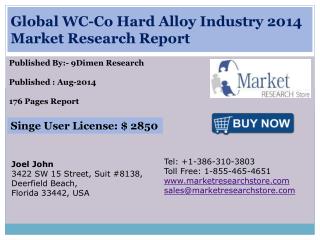 Global WC-Co Hard Alloy Industry 2014 Market Research Report