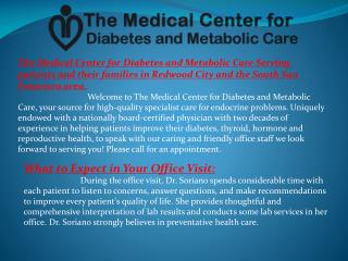 Diabetes, Endocrine and Thyroid Consultant Redwood City, Sou