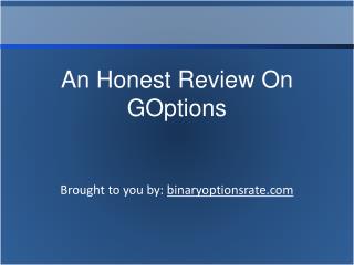 An Honest Review On GOptions