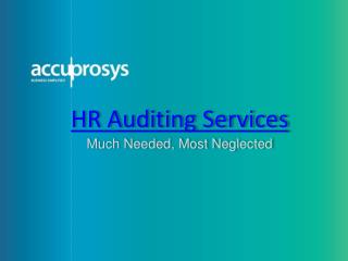 HR Auditing Services- Accuprosys