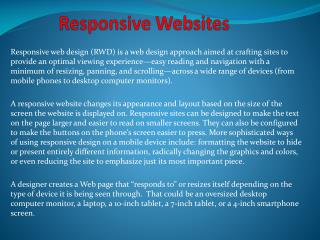 Responsive Websites