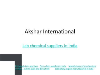lab chemicals and analytical reagents