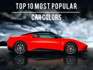 Top 10 Most Popular Car Colors