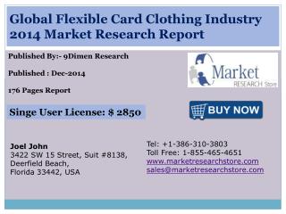 Global Flexible Card Clothing Industry 2014 Market Research