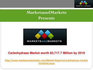 Carbohydrase Market worth $3,717.7 Million by 2019