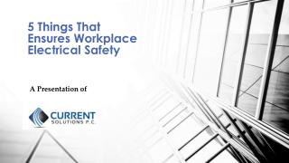 5 Things That Ensures Workplace Electrical Safety