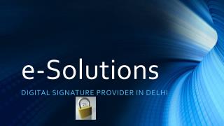 Digital Signature Certificate Provider in Delhi