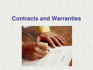 Contracts and Warranties