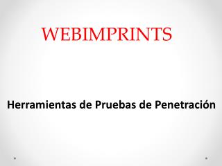 Herramientas de Pruebas de Penetración
