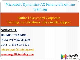 msdynamics ax financials online training in hyderabad