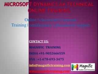 Microsoft dynamics ax technical online training