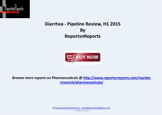 Overview of Diarrhea Therapeutic Pipeline