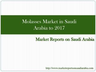 Molasses Market in Saudi Arabia to 2017
