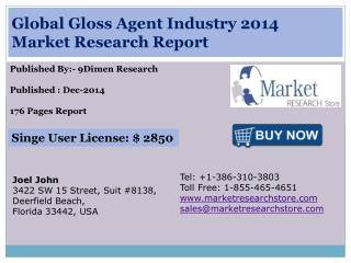 Global Gloss Agent Industry 2014 Market Research Report