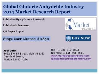 Global Glutaric Anhydride Industry 2014 Market Research Repo